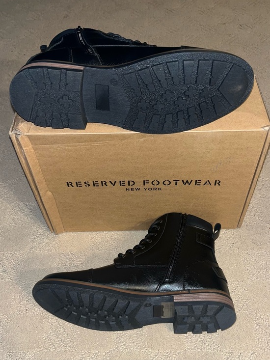 RESERVE FOOTWEAR Emmett CapToe Boot Black With Tan Accent Men’s Size 10 main image 6